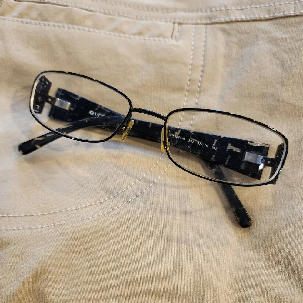 VOGUE VO3661-B 352 Eyeglasses Frames Only 52-16-130 Black Crystal Polish